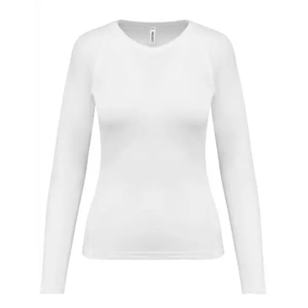 PA444 - T-shirt de sport manches longues femme  blanc Taille XS